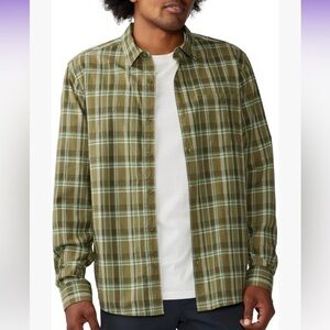 Mountain Hardwear Men's Large Plaid Collared Shirt Big Cottonwood Long Sleeve